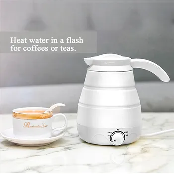 

4YANG Electric Foldable Kettle Dual Voltage Collapsible Silicone Travel Water Boiler Tea Kettle Electric Kettle