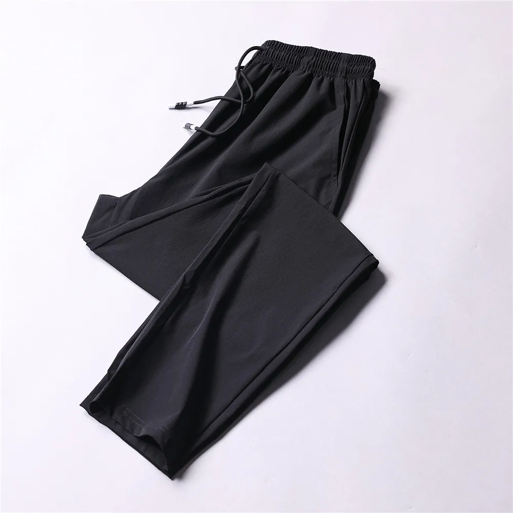 GA6604 black New Men Running Trousers Football Training soccer sports Jogging sports casual trousers men's jogging pants fitness breathable quick-drying comfortable thin section - Цвет: GA6604 black