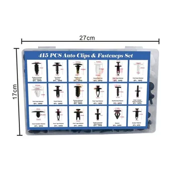 

Black Car Auto Fastener Heavy-duty Bumper For Mazda/Ford/Honda 415pcs Set