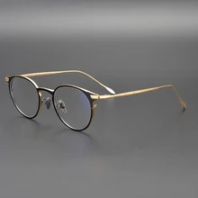 

High Quality Titanium Glasses Frame Men Women Fashion Retro Round Circle Prescription Eyeglasses Frame Optical Myopia Eyewear