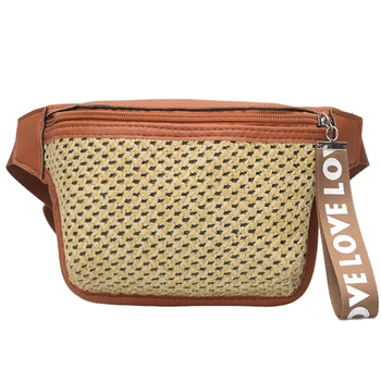 

Ladies Straw Bag Funny Bag Lady Pocket Female Mobile Wallet Female Fashion Small New Package Brown