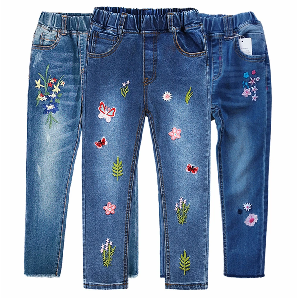 Pantalones vaqueros elásticos azules con de adolescentes, ropa de primavera, 4 15T|girls jeans|kids trousersjeans girl - AliExpress