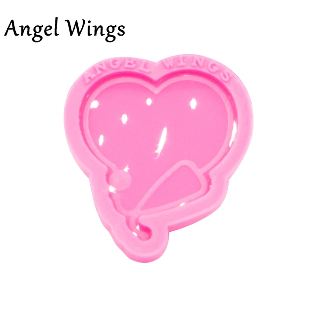 Dy0405 Ferde Szív/Rn Szívjelző/Sztataszkóp Szív -Szilikon Formákkal, Szerelmi Jelvényt Orsó Gyanta Hogy Epoxi Kézművességet Készítsen - Image 3