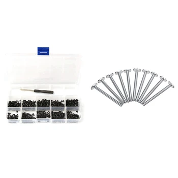 

511 Pcs Screws: 10 Pcs M8X100mm T-Nut Sliding Screws for 30 Series Miter Track & 501Pcs Laptop Screw Set Mounting Screw