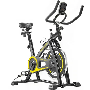 

Newly Upgraded Indoor Exercise Bike 2-way Adjustable Non-slip Handlebar With Lcd Display Gradient Durable Sports Equipment