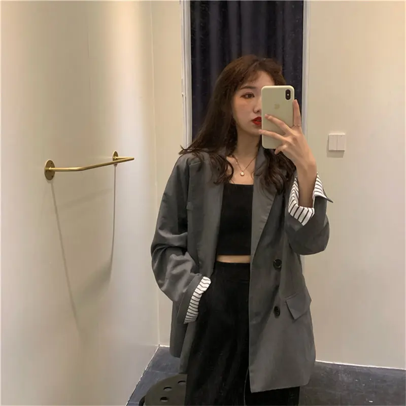 

Alien Kitty Retro Autumn Elegant Chic All-Match Office Ladies Women High Quality Chic High Street Feminine Fresh Stylish Blazers