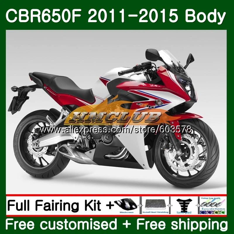 CBR-650F для HONDA CBR 650F 650 F 2011 2012 2013 красный, белый 130CL. 15 CBR650 F CBR-650 CBR650F, возрастом 11, 12, 13, 14, 15, обтекатель