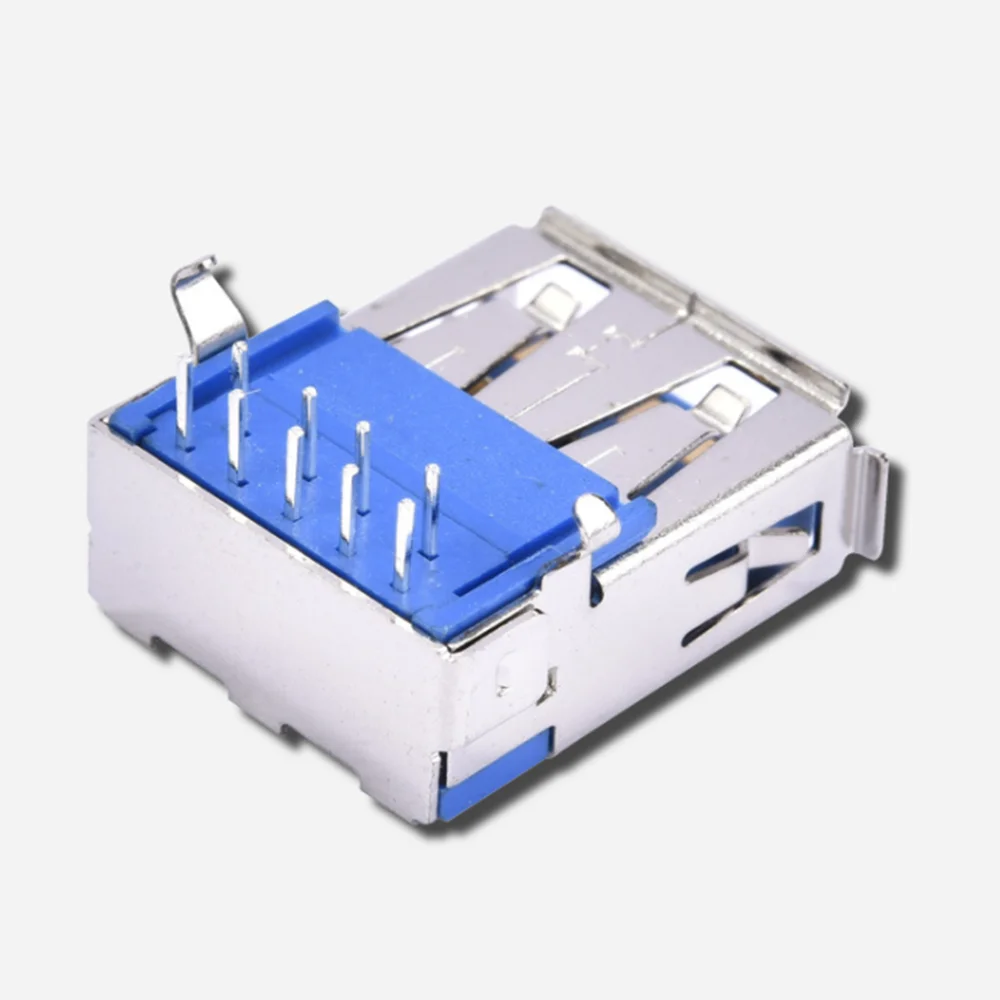 

10PCS USB3.0 90 Degree A Type DIP Female Plug Board USB Socket Connector
