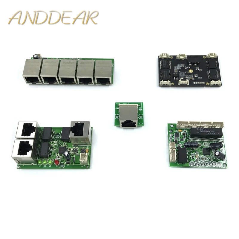 Unmanaged 3/5port 10/100M industrial Ethernet switch module PCBA board OEM Auto-sensing Ports Motherboard |