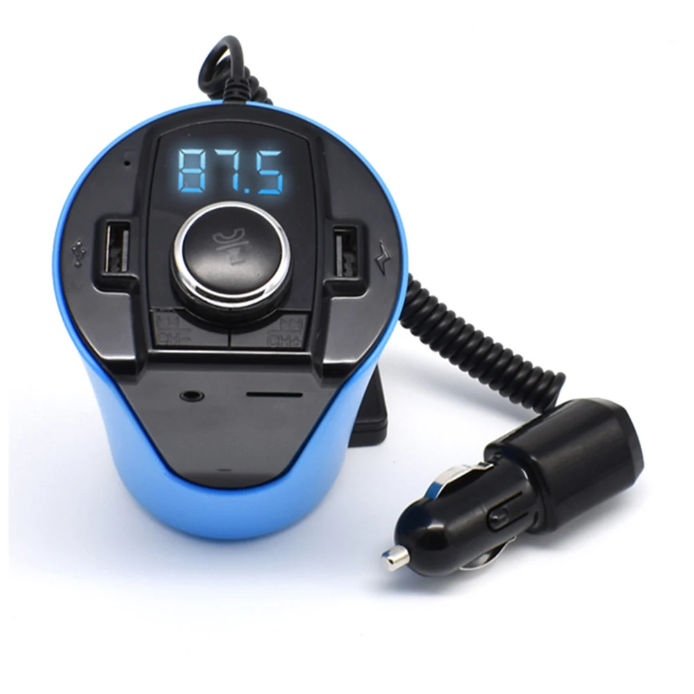 AOSHIKE, 12 В, 24 В, двойной USB, 3.1A, зарядное устройство, чашка, автомобильная зажигалка, многофункциональная форма, для смартфона, держатель, адаптер - Название цвета: Blue
