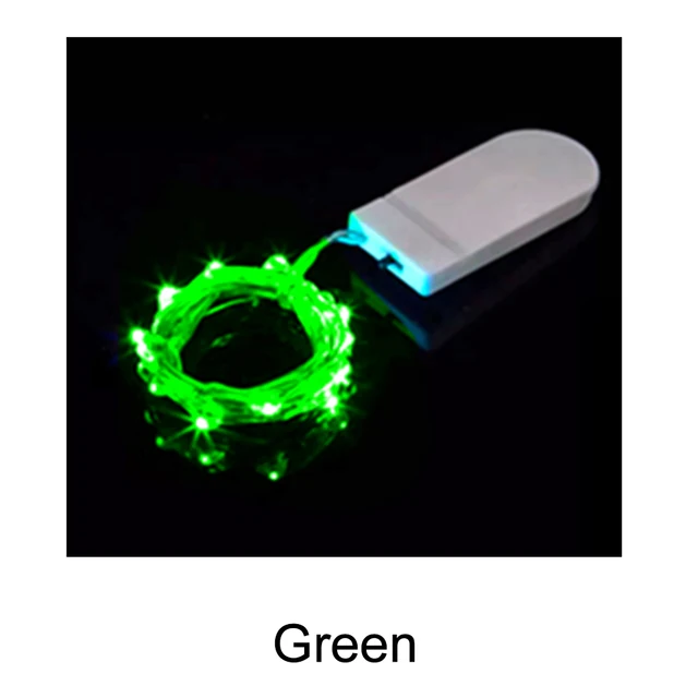 Luces Led Copper Wire Fairy Lights Battery Powered LED String Lights Party Wedding Indoor Christmas Decoration Garland Lights green