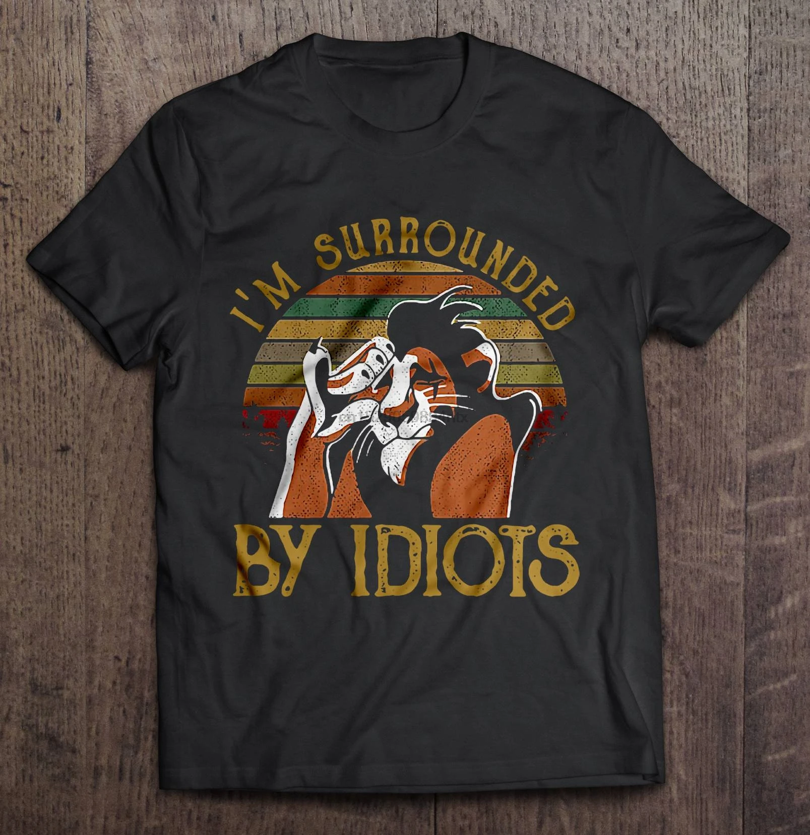 Мужская смешная футболка модная меня окружают Idiots Scar Винтажная Версия женская |