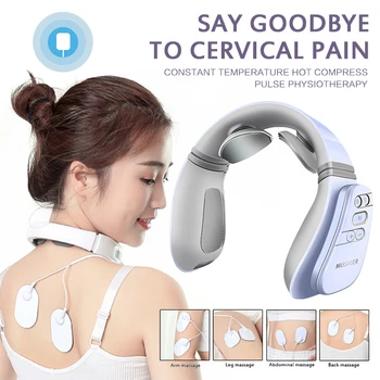 

Smart Shoulder Neck Massager Wireless Electromagnetic Electroshock Cervical Spine Massager Magnetic Therapy Pain Relief Tool