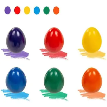 

6 Colors Solid Egg Shape Wax Crayons Non Toxic Washable Painting Drawing Wax for Baby Kids Educational Art Supplies C26