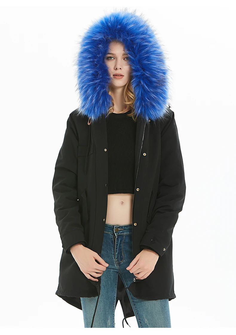 S-7XL размера плюс, зимнее меховое пальто для женщин, пальто из искусственного меха, длинное, розовое, черное, роскошное, женское, винтажное, меховой воротник, съемный, плюш