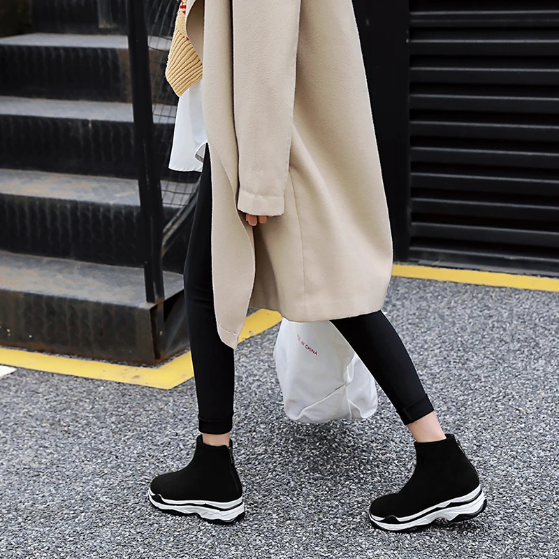 Модные зимние женские ботинки на меху, женские кроссовки, повседневные качественные ботинки на резиновой подошве, подогреватель голеностопного сустава, размеры 34-41