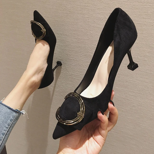 2019 tacones altos elegantes fiesta cristal zapatos de mujer tacones negros zapatos mujer _ - AliExpress Mobile