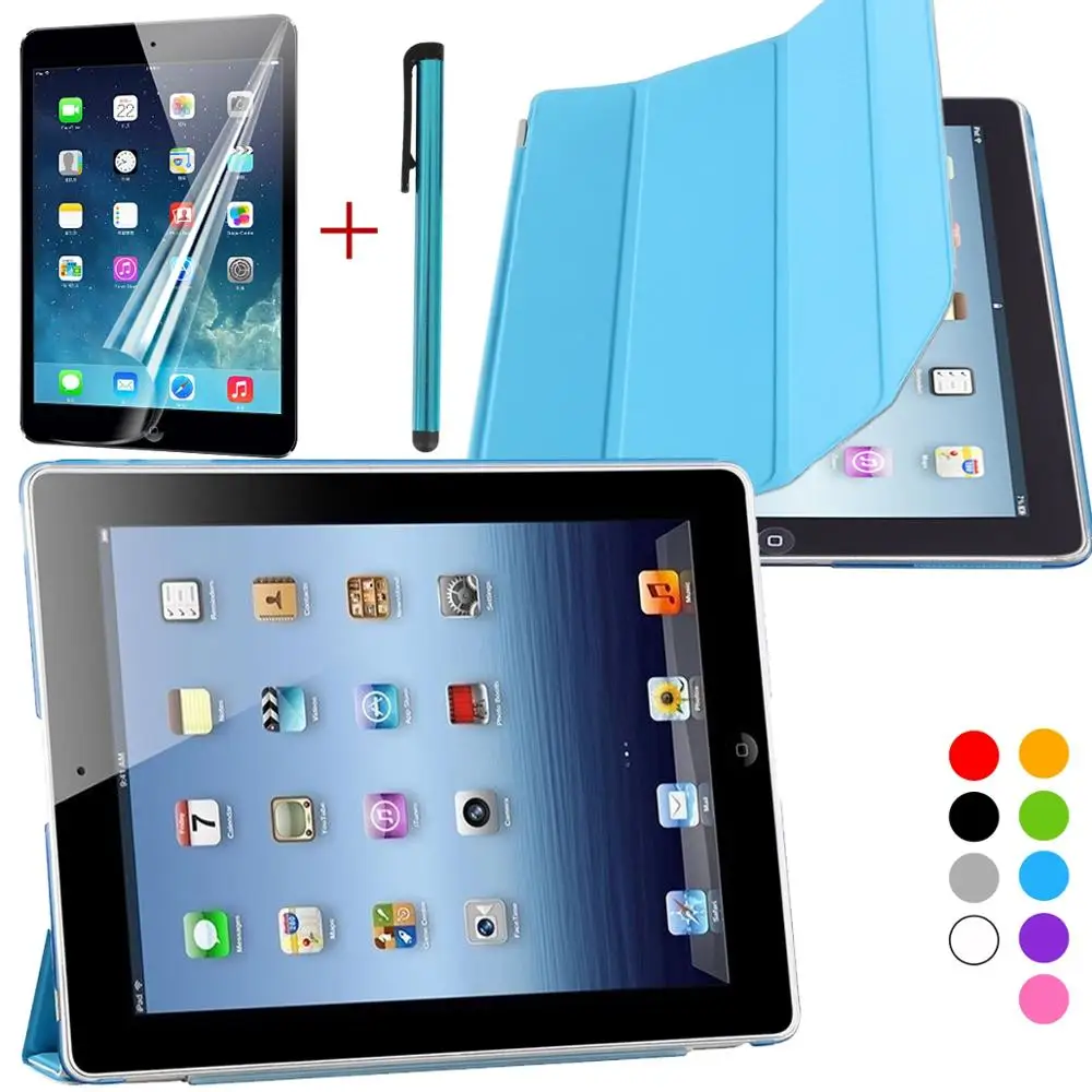 Ультратонкий смарт-чехол для iPad Air 2 A1566/A1567 Магнитный чехол-подставка - Цвет: Blue