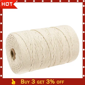 

Cotton Cord 2019top 3mm x 200m Macrame Cotton Cord for Wall Hanging Dream Catcher g90703