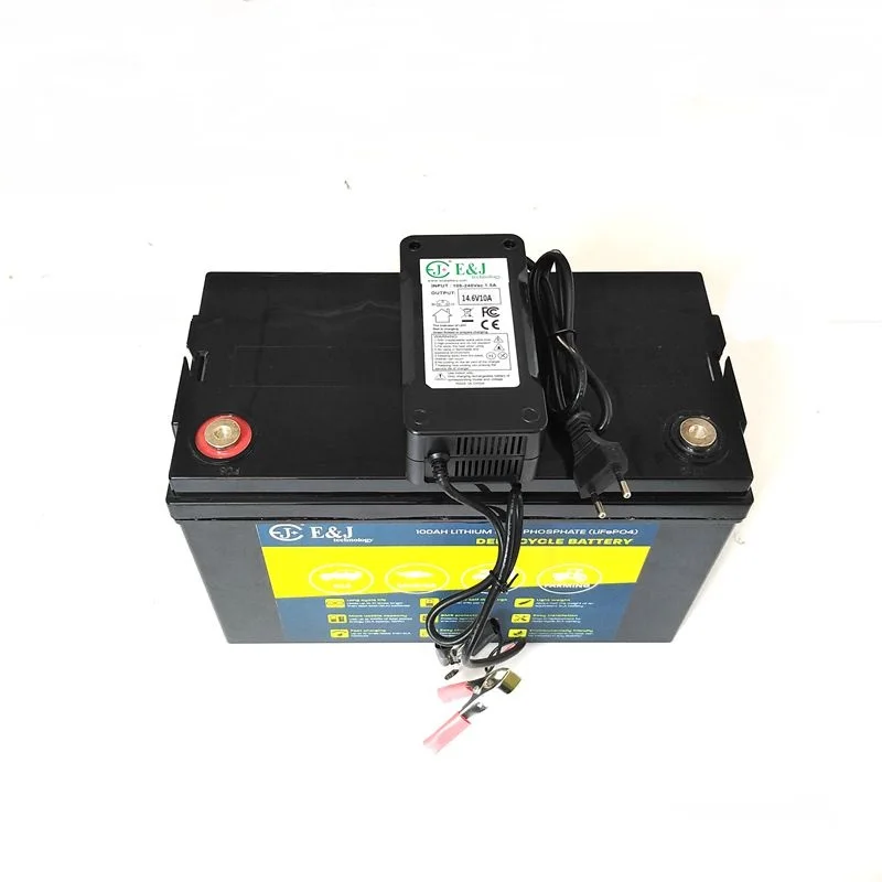 12V 100AH LiFePO4 литиевая батарея + 14 6 V 10A зарядное устройство для RV Caravan UPS солнечной