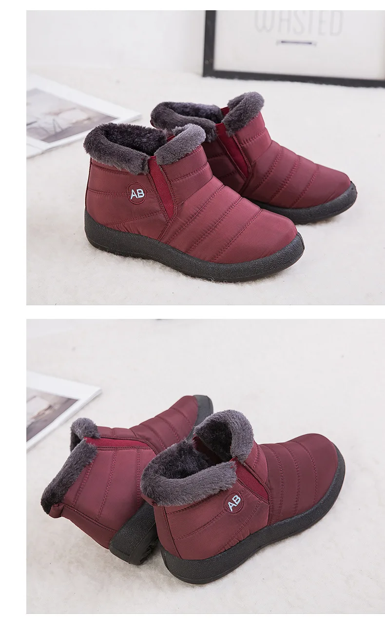 women boots ankle snow boots waterproof winter shoes