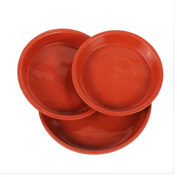 

10pcs Plastic Flowerpot Drip Tray Plant Pot Saucer for Fleshiness Planter Garden Balcony - Type 220 (Red)