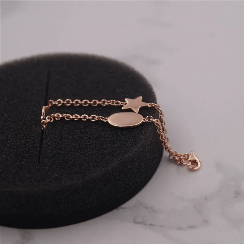 Твердый 925 пробы серебряный браслет pulseras de acero inoxidable para mujer - Цвет камня: 711901560