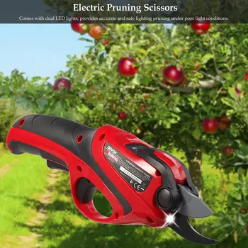 Cheap 4V 2.5Ah Electric Pruning Scissors Pruning Shears Lithium Battery Garden Pruner With Dual LED Lights