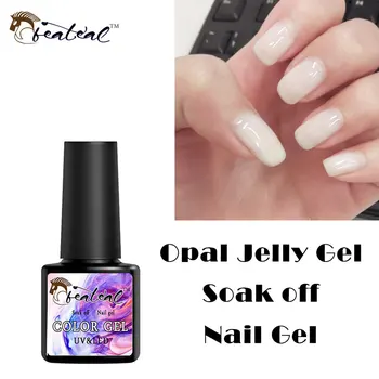 

Beateal Newest Clear Milky white transparent Color Gel Nail Varnish Opal Jelly Gel Soak Off Manicure UV Nail Art Gel Polish