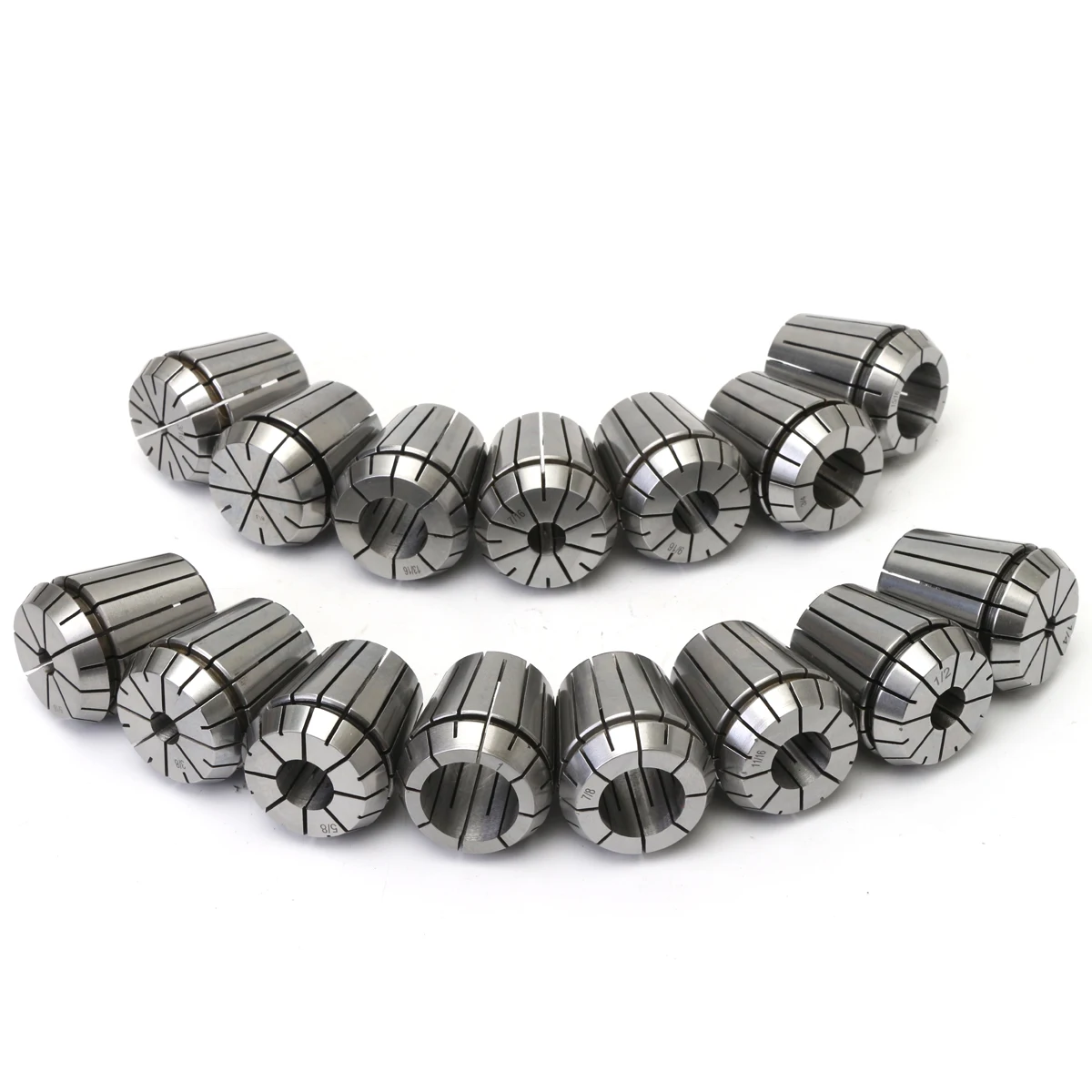 

15Pcs 1/8 to 1 Inch ER40 Spring Collet Set for CNC Milling Lathe Tool for Alloy Spring Steel Milling Lathe