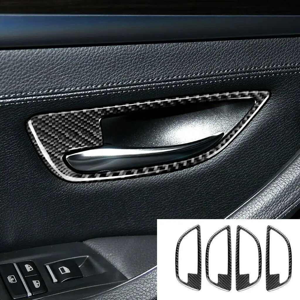 

Carbon Fiber Door Handle Frame Cover Trim For BMW 5 Series F10 F11 F07 F18 2011-2017