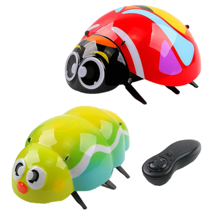 RC Toy Ladybug Robot Electronic Digital Insect Remote Control Pet Novelty Insects Models Creative Toys Christmas Gifts for Kids