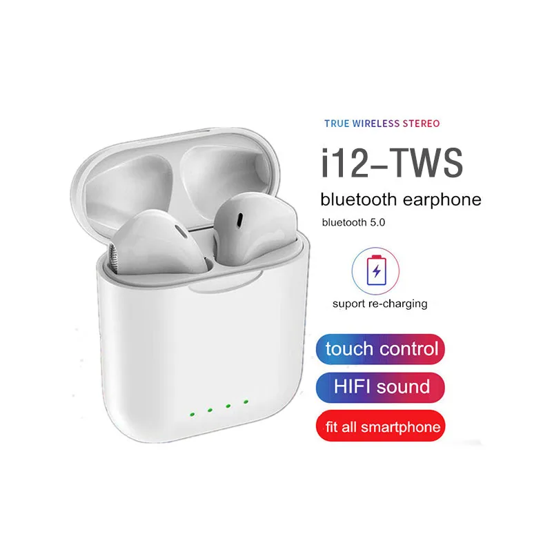 

New Technology 2019 Unda i12 TWS Charging Case For Astro Gaming Pour Ecouteur True Bluetooth Wireless Earbud Waterproof Air Pods