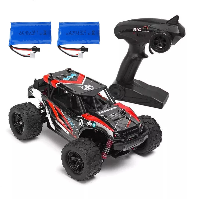 LeadingStar 40+ MPH 1/18 Масштаб RC Автомобиль 2,4G 4WD высокая скорость Быстрый пульт дистанционного управления Большой трек - Цвет: red 2B