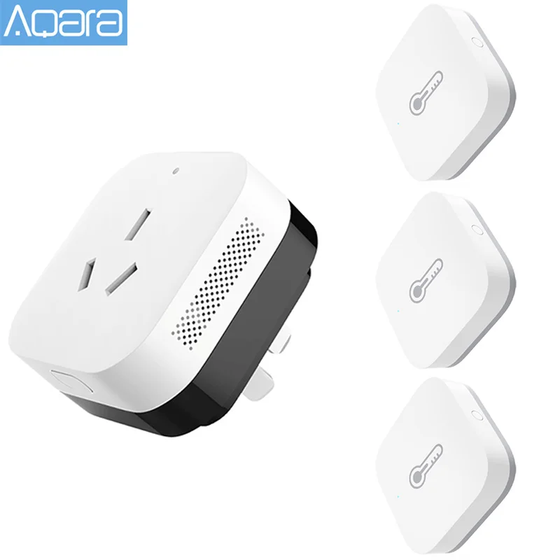 Aqara gateway ar condicionado companheiro, temperatura pressão de ar umidade ambiente zigbee sensor para xiaomi mijia mi app