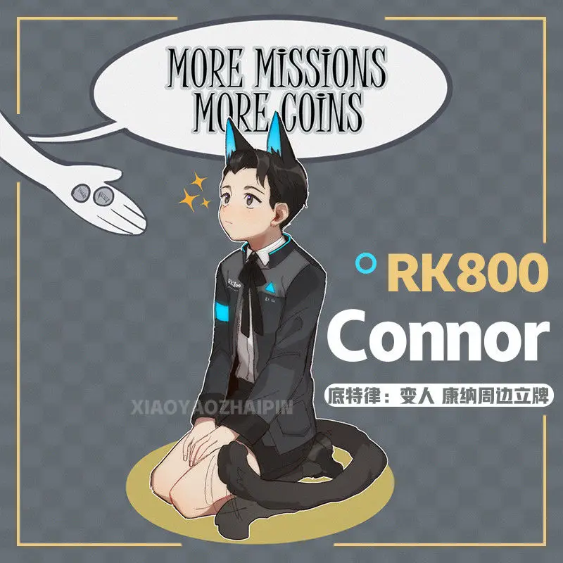 Новая игра Детройт: стать человеком Коннор RK800 акриловые стоячие фигурки Косплей Кукла Подарки