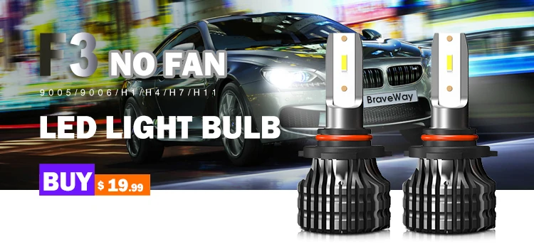 BraveWAY H11 LED Car Fog Lamp H1