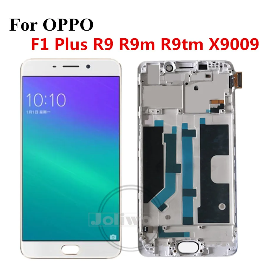 5.5 For OPPO F1 Plus LCD R9 X9009 Display + Touch Panel Screen Digitizer Sensor Assembly with Fram