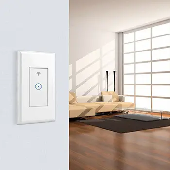 

1 PCS Push Button WiFi Smart Light Switch WIFI Touch Light Switch Wall Smart Life Remote Control Works with Alexa Google Home