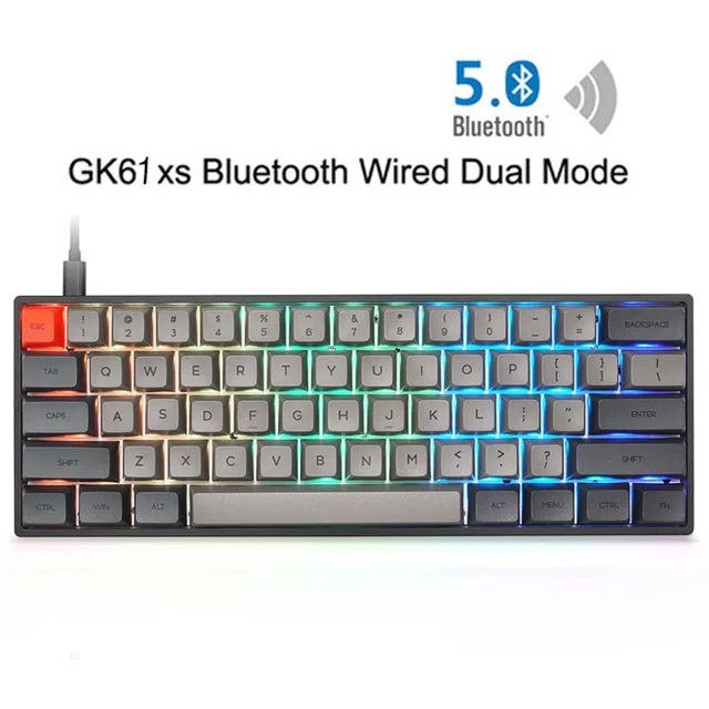 Механическая клавиатура GK61S SK61S Hot Swap RGB Bluetooth горячая раскладка Gateron оптический