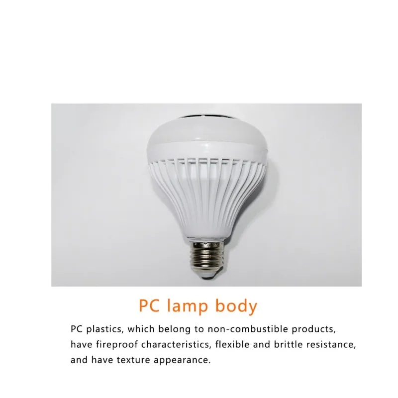 E27 светодиодный беспроводной Bluetooth динамик 12 Вт RGB лампа светодиодный RGB, 16 цветов умный светодиодный свет музыкальный плеер аудио, дистанционное управление
