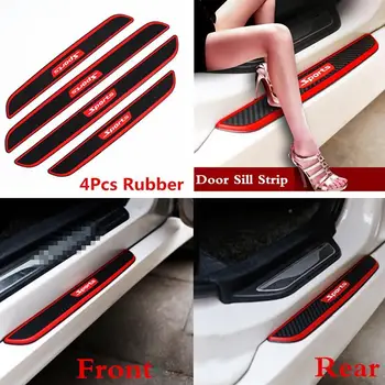 

1 Set Rubber Car Door Sill Protection Strip Scuff Plate Sticker Car Scratch Step Decoration Universal Anti Protector Strip M9S1