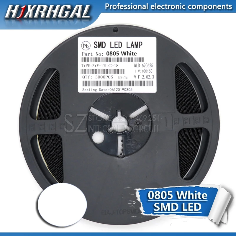 1 шт. белый светодиод 0805 SMD светильник и оригинальный hjxrhgal|Диоды| |