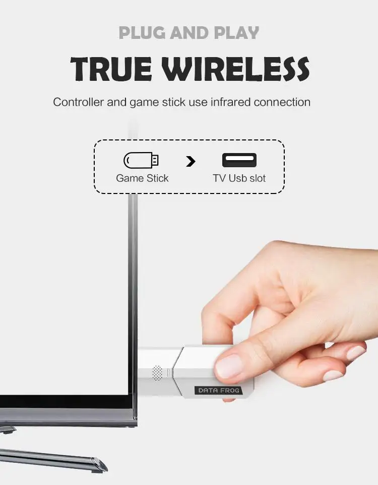Ретро игровая консоль, Беспроводная USB консоль, поддержка ТВ-выхода, встроенный в 620, Классические видеоигры, двойные ручные геймпады