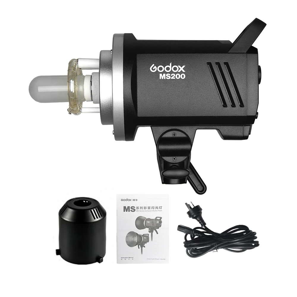 Godox MS200 студийная вспышка стробоскоп свет Monolight GN53 5600K 2,4G Беспроводная X СИСТЕМА 150W моделирующая лампа Bowens крепление для фотографии