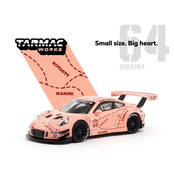 

Tarmac works 1:64 Pink Pig 911 GT3 R China GT 2018 Racing Diecast Model Car