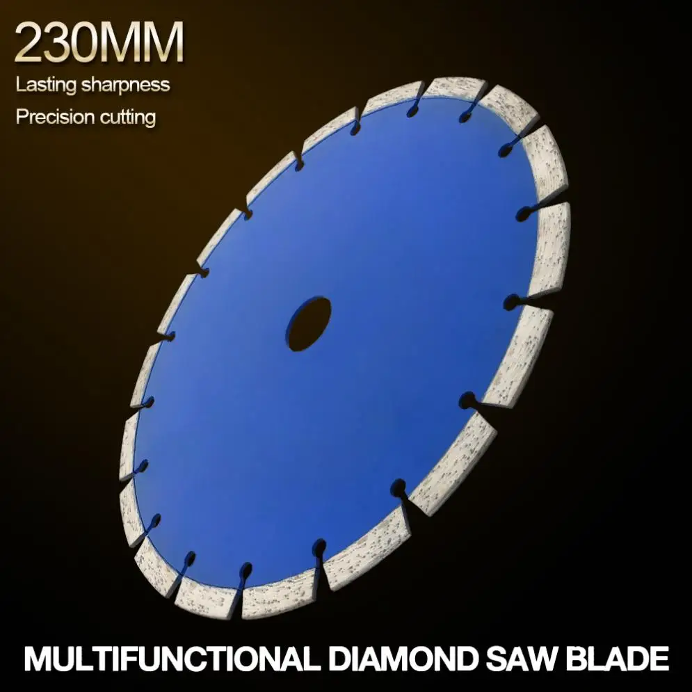 

230mm Split Tooth Segmented Shape Diamond Saw Blade Volcanic Rock Cutting Blade Support Wet and Dry Cutting for Concrete/ Stone