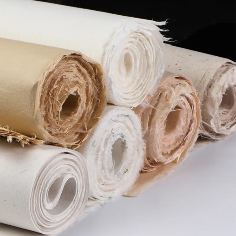 Yunlong Fibra Papier Pittura Cinese Xuan Carta Calligrafia Fatta A Mano Mezza Matura Gelso Carta Di Riso Papel Arroz