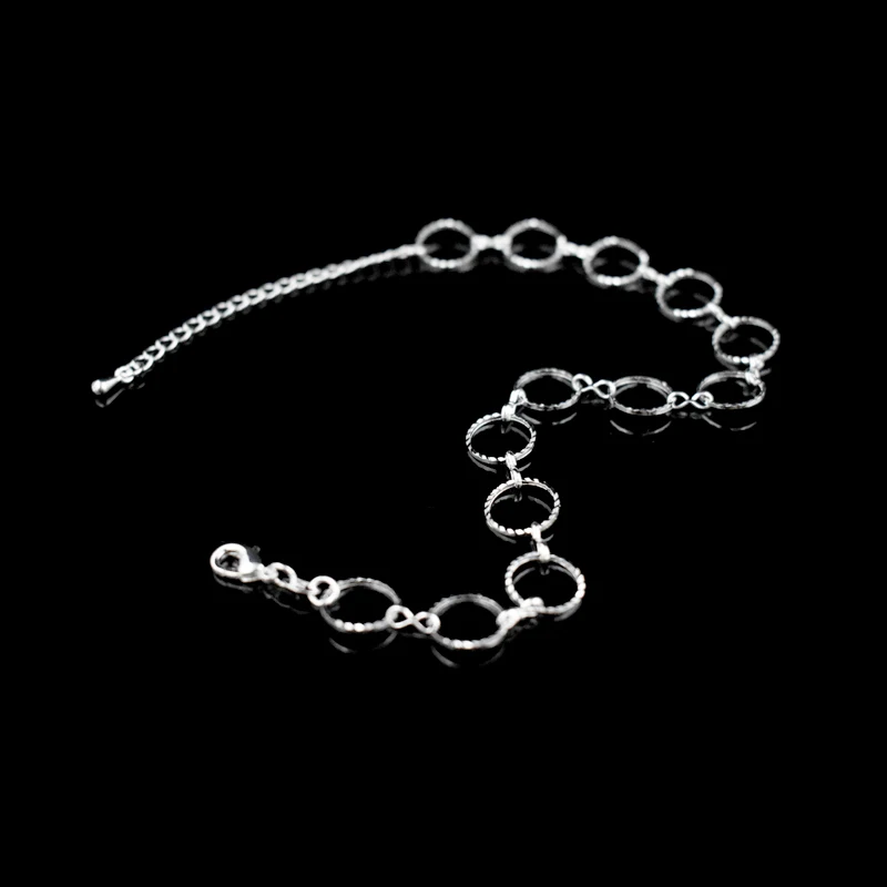 Fashion 925 Sterling Silver Anklets Bracelet Simple Round Pendant Foot Anklet Chain Women Ankle Bracelet Foot Jewelry anklet bracelets silver anklets ankle chain