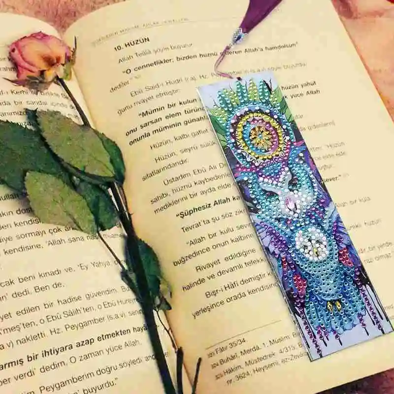 Сделай сам, специальная форма, алмазная живопись, кожаная Закладка, книга, Рождественская кисточка для книг, маркеры, Закладка, Подарочная страница O5L2